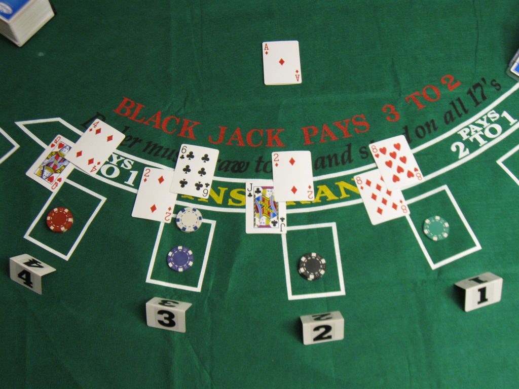 jogando blackjack